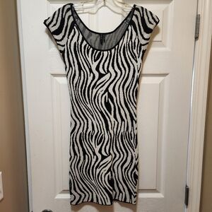 Guess by Marciano Zebra Print Sweater Dress